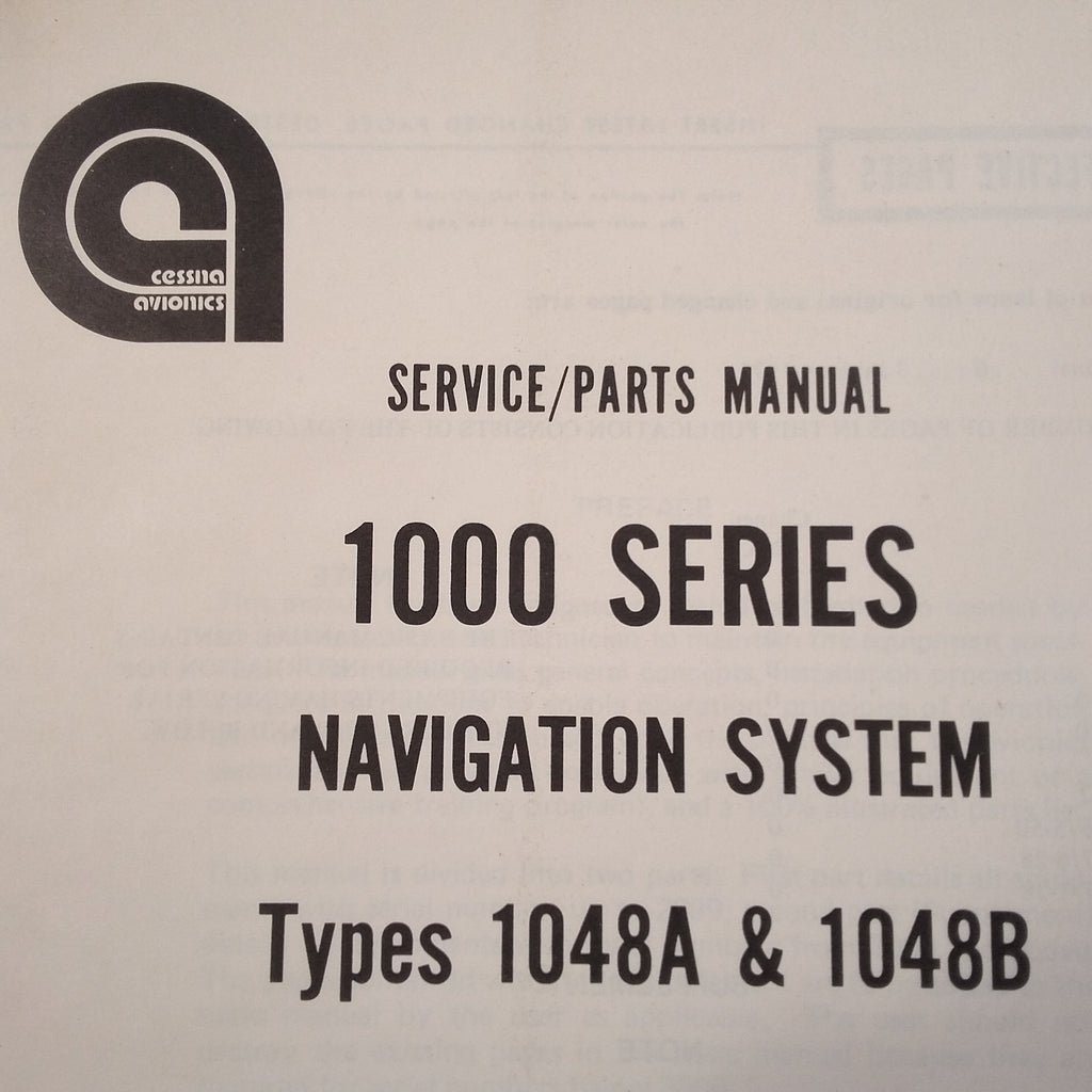 Cessna ARC Nav R-1048A & R-1048B Service Manual.