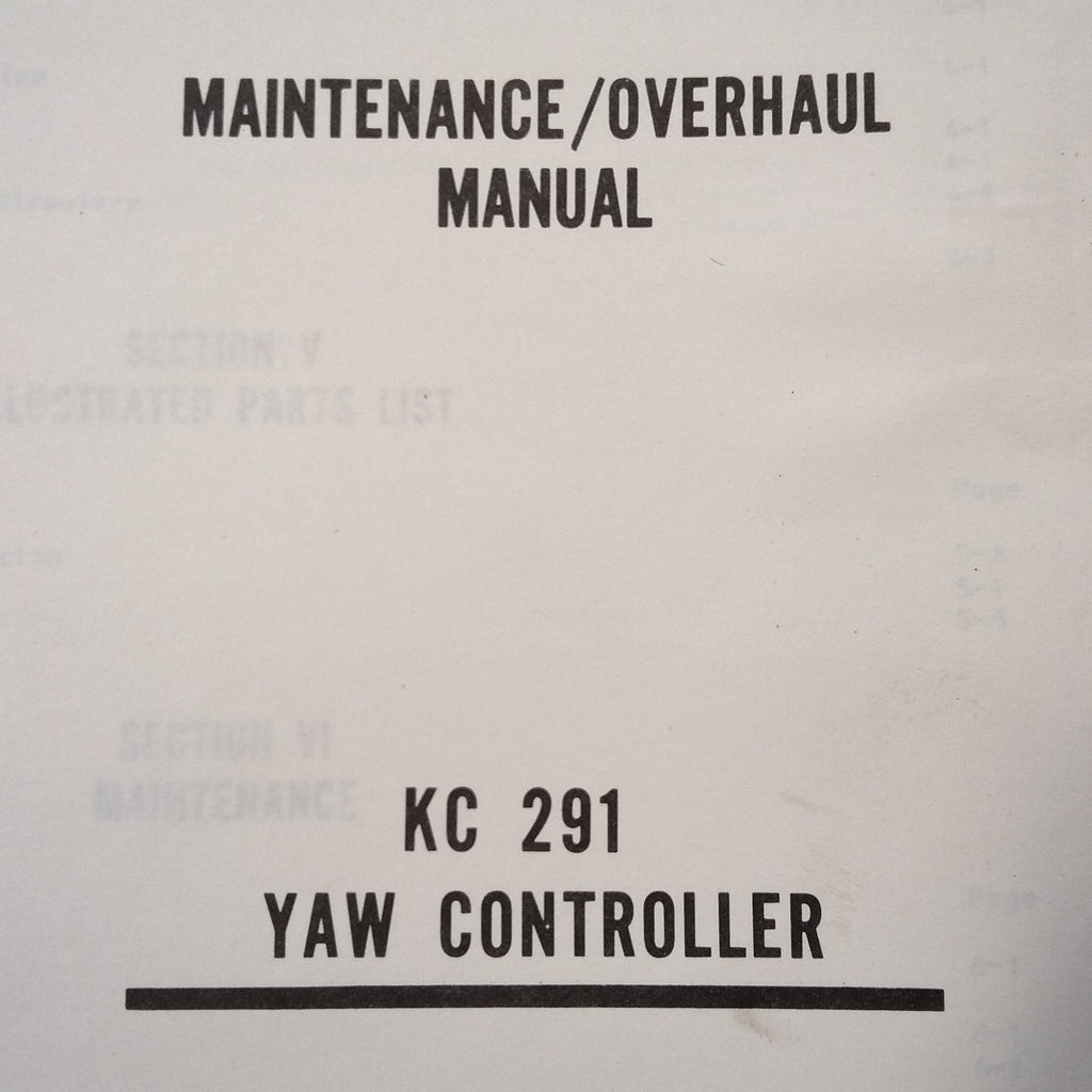 King KC 291 Yaw Controller Service Manual.