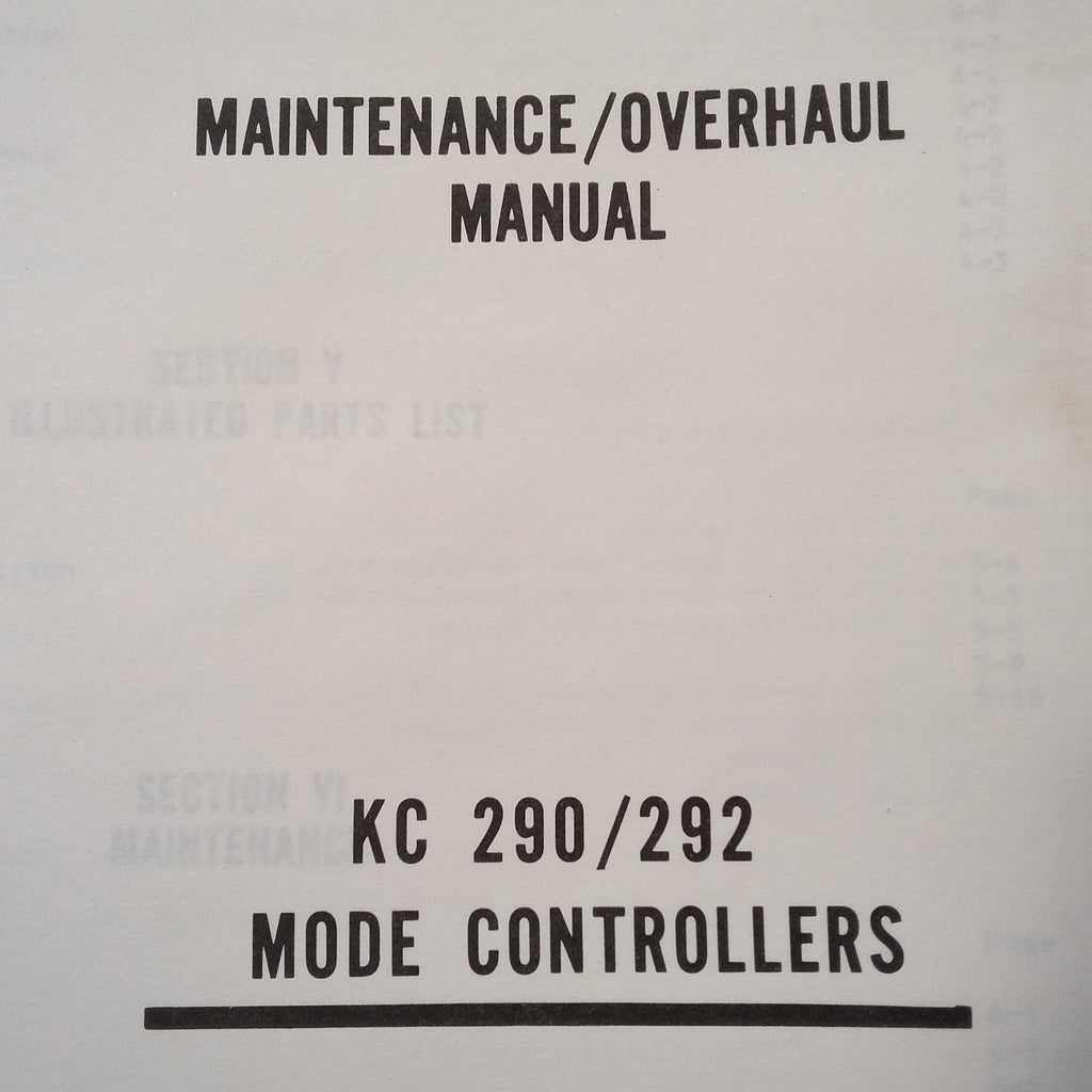 King KC 290 & KC 292 Mode Controllers Service Manual.