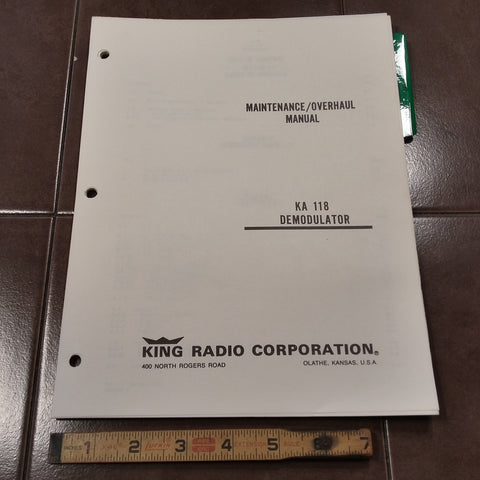 King KA 118 Demodulator Service Manual.