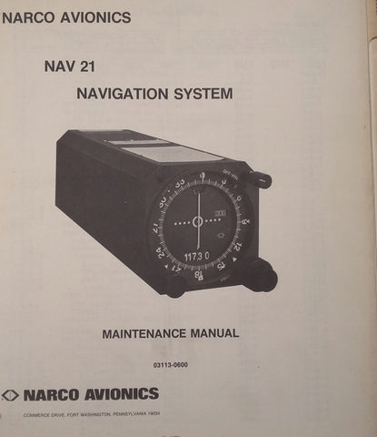 Narco Nav 21 Install, Service & Parts manual.