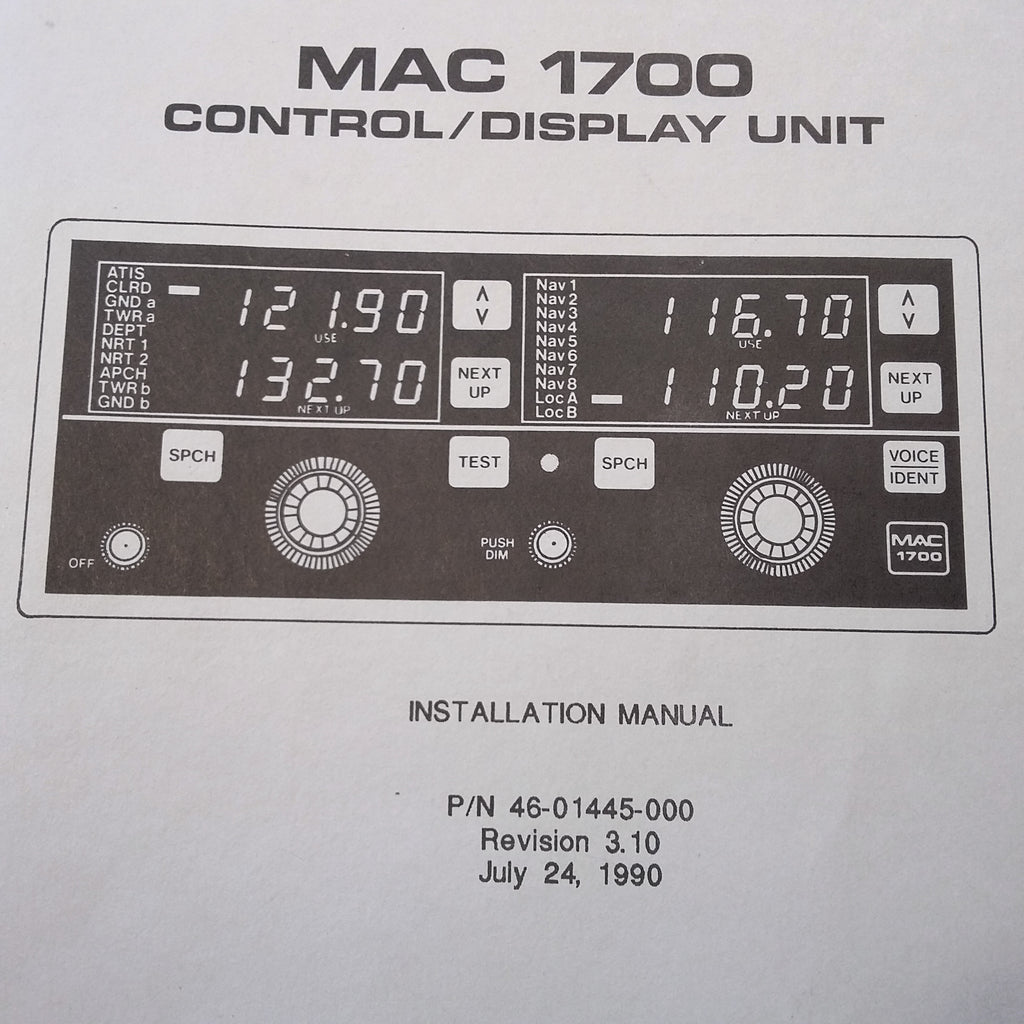 McCoy MAC 1700 install manual.