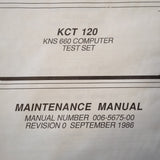 King KCT 120 Test Set service manual.