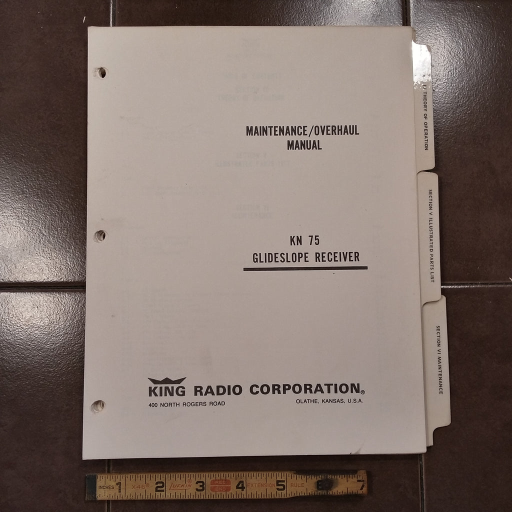King KN 75 Glideslope Service manual.
