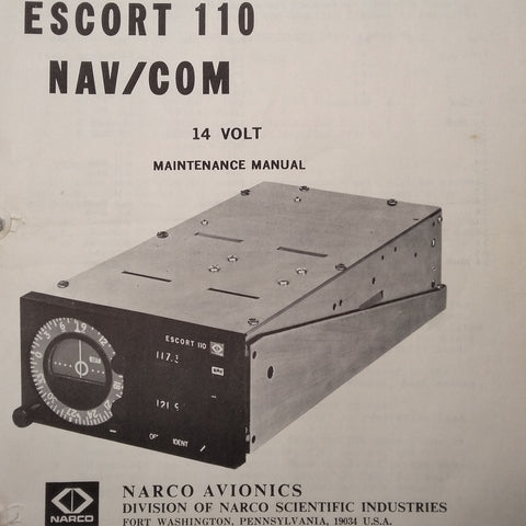 Narco Escort 110 Install & Service manual.