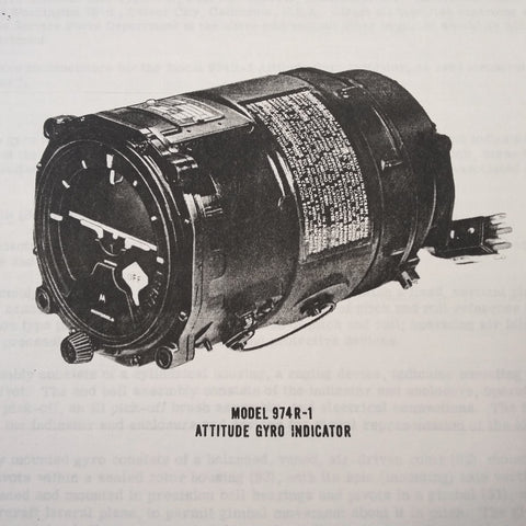 Motorola Model 974R-1 Attitude Gyro Overhaul Manual aka 1U96245.  Circa 1961.