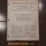 Bendix Pioneer Autosyn Tachometer Transmitters Test Procedure Manual Type 4350-2A-A2, 4350-2A-B2.