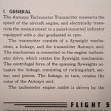 Bendix Pioneer Autosyn Tachometer Transmitters Test Procedure Manual Type 4350-2A-A2, 4350-2A-B2.