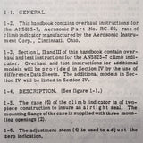 AerosonicRate of Climb Indicator RC-60, RC-60MS & RC-60MS-10-3 Overhaul Parts Manual. Circe 1956, 1973.