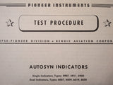 Bendix Pioneer Autosyn Single & Dual Indicators Test Procedure Manual.  Circa 1944.