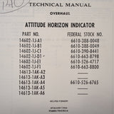 Eclipse Pioneer Attitude Horizon Gyro 14602, 14613 & 6610 Series Overhaul Manual.  Circa 1964, 1970.