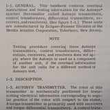 Bendix Pioneer Autosyn AY190, AY600 & AY900 Series Overhaul Manual.  Circa 1957.