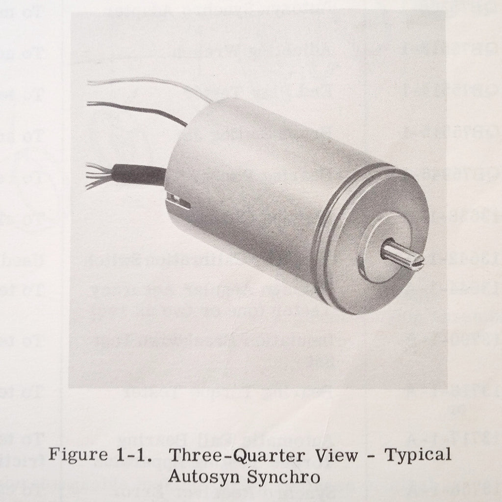 Bendix Pioneer Autosyn AY190, AY600 & AY900 Series Overhaul Manual.  Circa 1957.