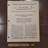 Pioneer Elect Tach 2210, 2214, 2216, 2219, 2220, 2222 2223 Test Procedure Manual. Circa 1943.