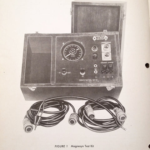Bendix Pioneer Magnesyn Compass System 10061, 10062 Line Test Procedure Manual.  Circa 1944.