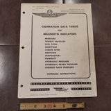 Bendix Pioneer Calibration Data Tables for Magnesyn Indicators Overhaul Manual.  Circa 1950.