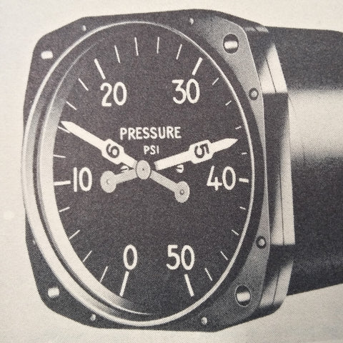 Kollsman Teletorque Dual Pressure Indicators 0-4-12,  0-4-340& 0-4-56 Overhaul Manual. Circa 1949.
