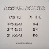 Pioneer Central Accelerometer 3416, 3419, B-4, B-6 Overhaul Manual.  Circa 1959.