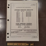 Pioneer J-8 ,  MF-2 Attitude Horizon Indicator & 14605 Vertical Gyro Parts Manual.  Circa 1955.