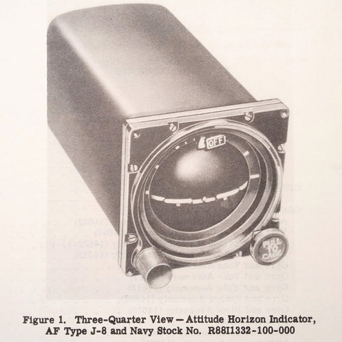 Pioneer J-8 , MF-2 Attitude Horizon Indicator & 14605 Vertical Gyro Parts Manual.