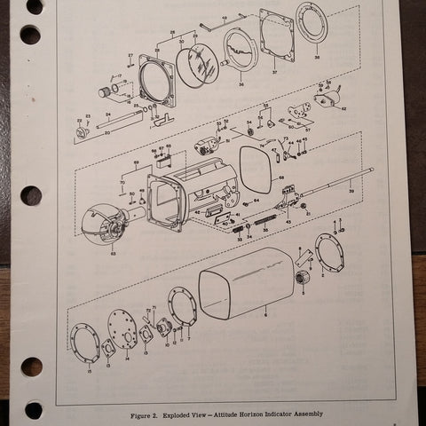 Pioneer J-8 , MF-2 Attitude Horizon Indicator & 14605 Vertical Gyro Parts Manual.
