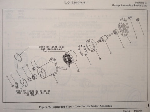 Pioneer J-8 , MF-2 Attitude Horizon Indicator & 14605 Vertical Gyro Parts Manual.