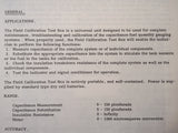 Cessna Capacitance Fuel System Test Box 9910111 Series Operating Manual.