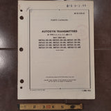 Pioneer Autosyn Transmitters E2, E5, E7 & F3, R88T Series Parts Manual.