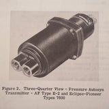 Pioneer Autosyn Transmitters E2, E5, E7 & F3, R88T Series Parts Manual.