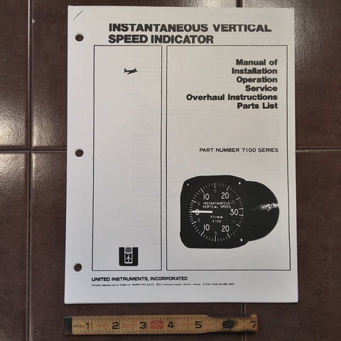 United IVSI 7100 Series Overhaul Parts Manual.