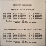 United VSI Supplementary Overhaul Manual for 7000B & 7100B Indicators.