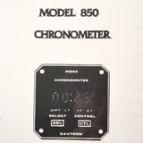 Davtron Model 850 Chronometer Service & Parts Manual.