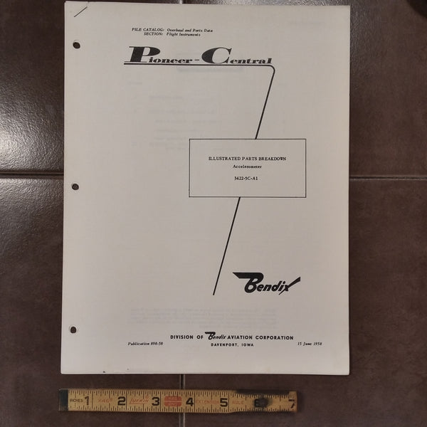Bendix Accelerometer Bendix Pioneer Accelerometer 3422-5C-A1 Parts Manual. Circa 1958. – G's ...