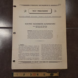 Pioneer Elect Tachometer Alternators 2253, 2255, 2261, 2263, 2266, 2267, 2269, 2270, 2271, 2272 Test Procedure Manual. Circa 1944.