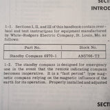 White-Rodgers Standby Compass AN5766-T3 Overhaul Handbook. Circa 1956.