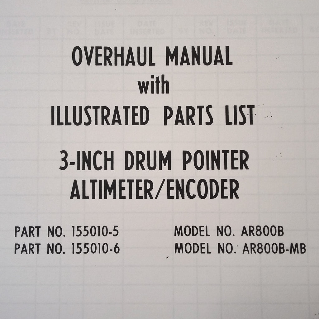 Aero Mechanism 3-inch Drum Pointer Encoder 8142B Series Overhaul Manual. Circa 1975.