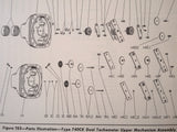 Kollsman Dual Tachometer Indicators 740CK-02,  740CK-04,  740CK-05,  740CK-020,  740CK-023,  751CK-02 & 751CK-020  Parts Catalog.