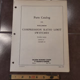 Kollsman Compression Ratio Limit Switches Type 1008-01 & 1008B-01 Parts Catalog. Circa 1947. .