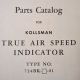 Kollsman True AirSpeed 724BK-( )-01 Parts Catalog.