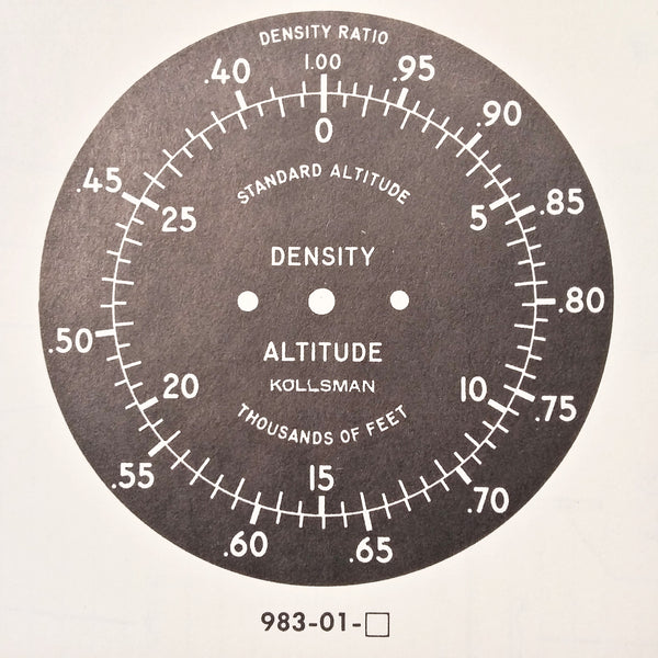 Kollsman Density Altimeter Type 983-( )-01 Parts Catalog. Circa 1947 ...