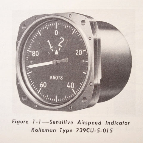 Kollsman Sensitive Airspeed Type 739CU-5-015 Overhaul Manual. Circa 1950.