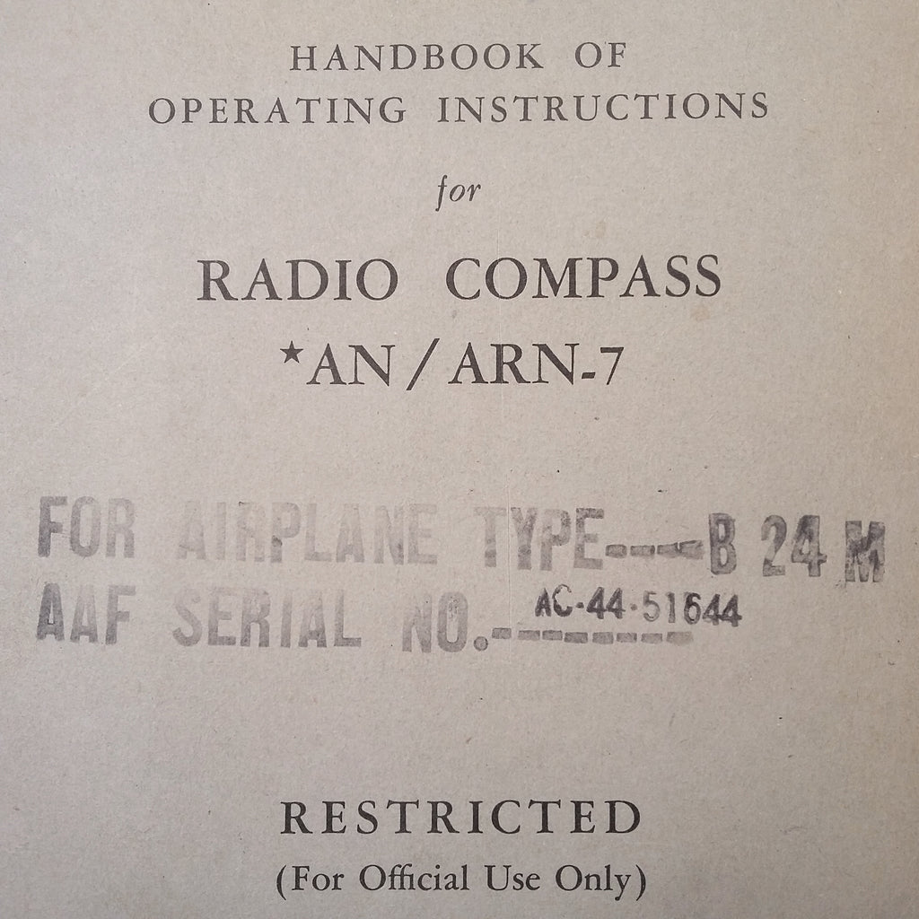 Radio Compass AN/ARN-7 Operation Manual.