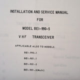 Bayside BEI-990-5, BEI-990-1, BEI-901-1 & BEI-901-5 Install & Service Manual.