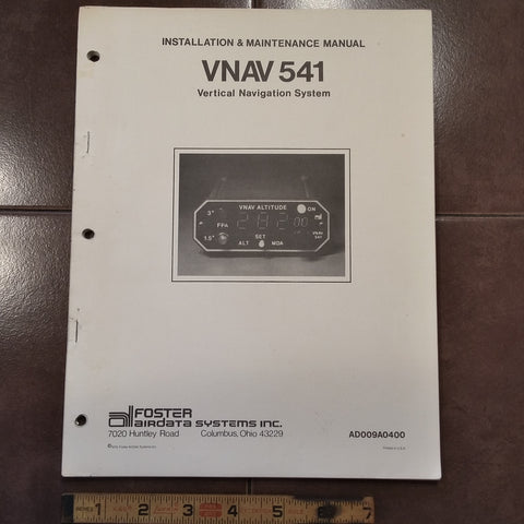 Foster VNAV 541 Install & Service Manual.