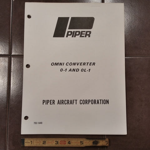 Piper OMNI Converter O-1 and OL-1 Install & Service manual.