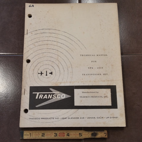 Transco TPX-101R Transponder Service Manual for MI-1054 & MI-1051.
