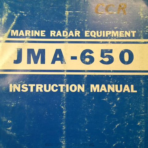 JRC Japan Radio Co., Ltd JMA-650 Radar Operation Service & Parts Manual.