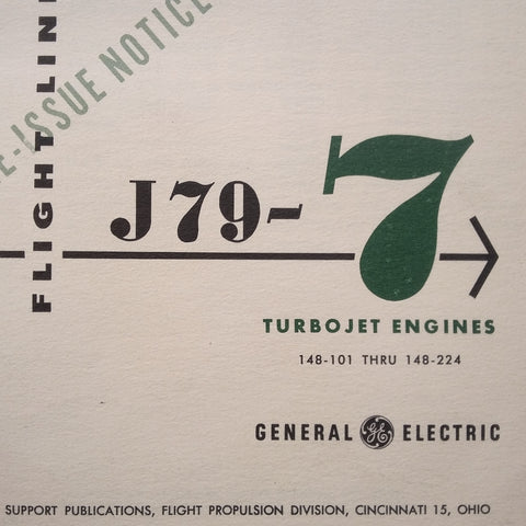 GE J79-7 Engine Flight Line Reference Handbook.