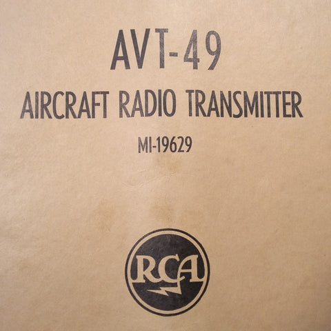 RCA AVT 49 Radio Install & Service Manual.