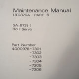 Bendix SA-873 Roll Servo Maintenance Manual.